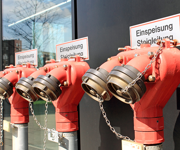 Einspeisung Steigleitung trocken